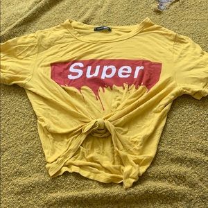 Mustard Yellow "Super" Shirt